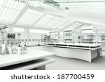 Clean modern white laboratory