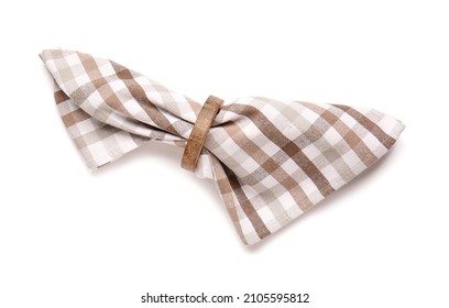 Clean Napkin With Ring On White Background