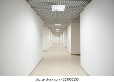 Clean Office Hallway Without Anybody Inside