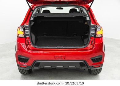 Clean, Open Empty Trunk In The Red Car SUV
