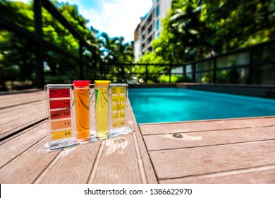 Clean The Pool And Measure The PH Of The Water