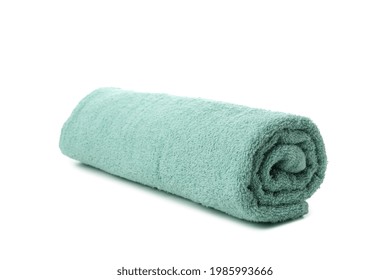 Clean Rolled Towel Isolated On White Background