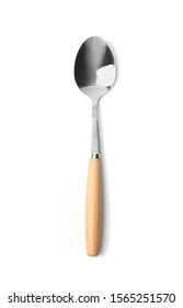 Clean Spoon On White Background