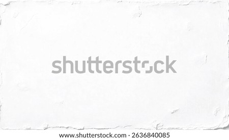 Clean, subtle white paper texture background with irregular edges. A minimalist blank canvas ideal for artistic and design projects