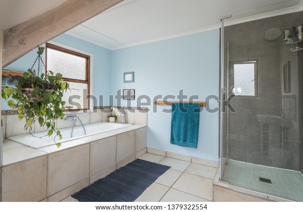 Clean Tidy Modern Bathroom Bath Tub Stock Photo Edit Now 1379322554