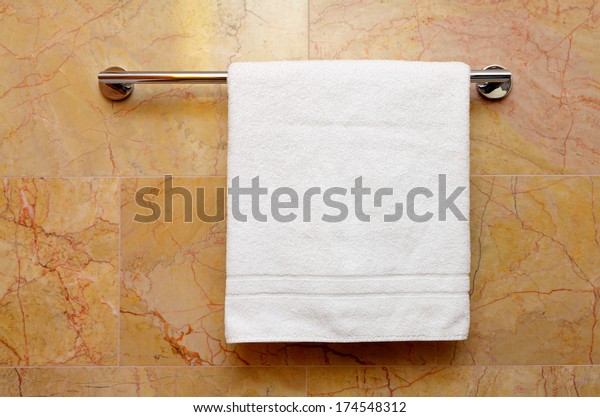 clean towel on the\
rack