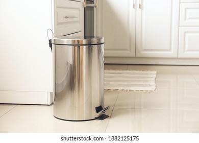 Clean trash bin in modern kitchen - Shutterstock ID 1882125175