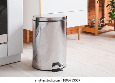 Clean trash bin in modern kitchen - Shutterstock ID 1896753067