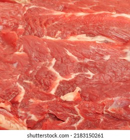 Clean Very Fresh Red Raw Meat, Red Raw Fatty Meat Texture