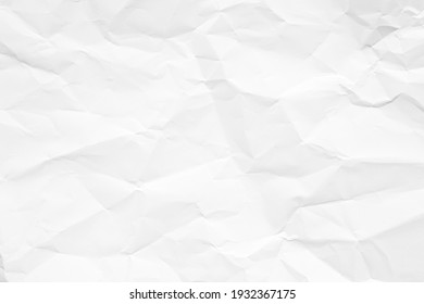 Clean White Paper, Wrinkled, Abstract Background.