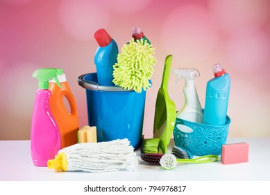 Cleaning concept with supplies - Powered by Shutterstock