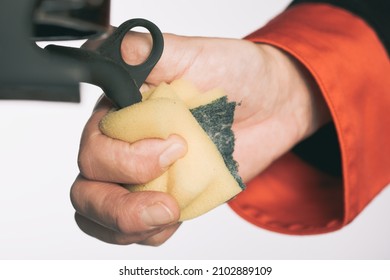 Cleaning Of Espresso Steam Nozzle After Foaming A Milk