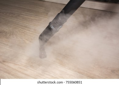 Cleaning Floor Steam Cleaning Into The Room