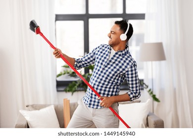 Cleaning Housework Housekeeping Concept Indian Man Stock Photo ...