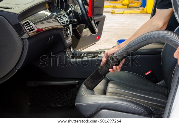 Cleaning Interior Car Vacuum Cleaner Car Stock Photo Edit