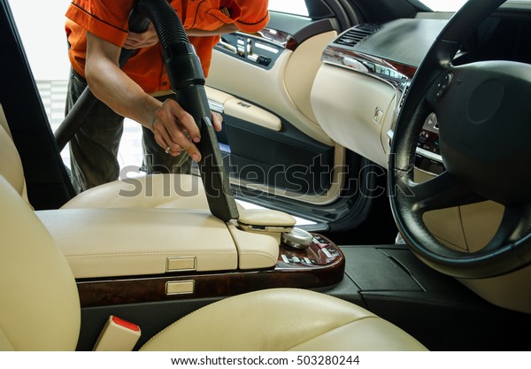 Cleaning Interior Car Vacuum Cleaner Car Stock Photo Edit