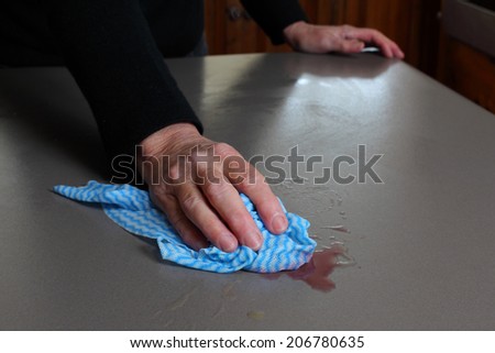 Cleaning up in the kitchen