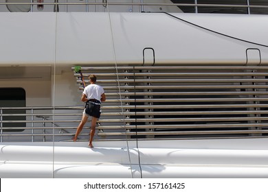 Cleaning A Luxury Yacht