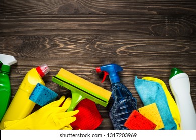 Cleaning Product Household Sanitary Supplies On Stock Photo 1317203960 ...