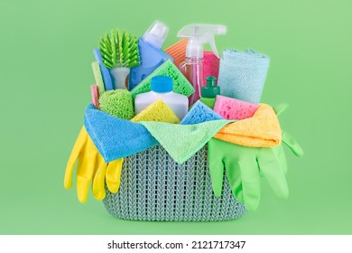 Cleaning products. Cleanliness concept. Spring cleaning.