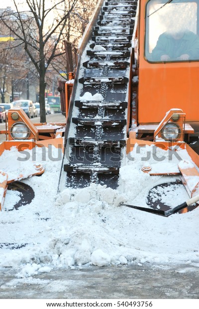 cleaning of roads from\
snow special car