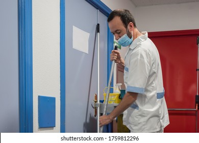 Cleaning Staff Cleaning Hospital Rooms