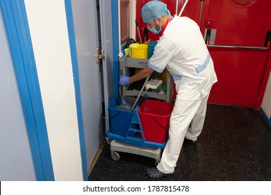 Cleaning Staff Cleaning Hospital Rooms