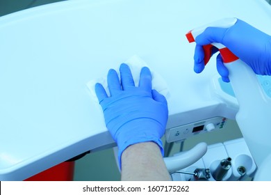 Cleaning Sterilization, Medical Dental Unit In A Dental Clinic, Operating Medical Facility.