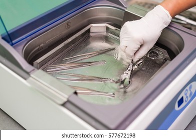 Cleaning Systems For Medical Instruments. Ultrasonic Cleaner