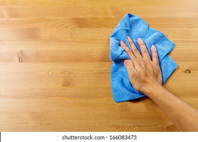 Cleaning Table By Hand