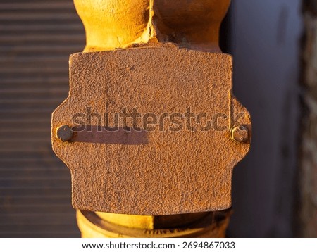 cleanout opening in the orange gutter