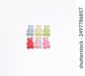 Clear bear-shaped acrylic bead, perfect for crafting and jewelry, reflects light beautifully, ideal for handmade accessories and DIY projects