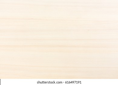 Clear birch wood texture on white light beige color background. Seamless oak plywood clean board bacground. Brown beech table top view furniture in home.
