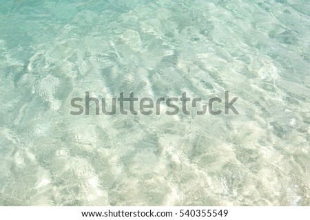 Clear blue shallow tropical water