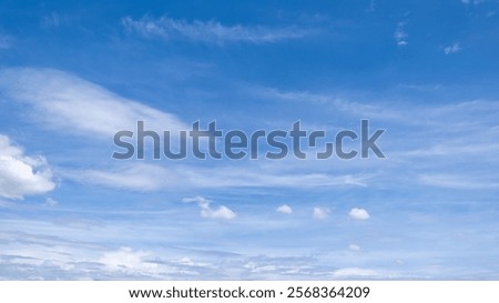 clear blue sky background,clouds with background, Blue sky background with tiny clouds. White fluffy clouds in the blue sky. 