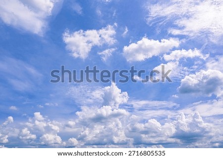 clear blue sky background,clouds with background, Blue sky background with tiny clouds. White fluffy clouds in the blue sky. 