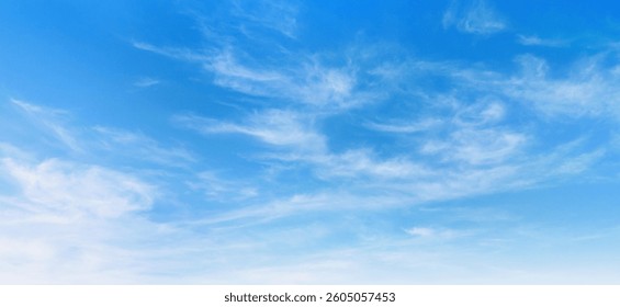 clear blue sky with  few clouds