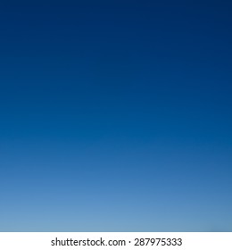 Clear Blue Sky As Gradient Or Background. Azure Sky Without Clouds.