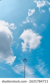 clear blue sky with some clouds