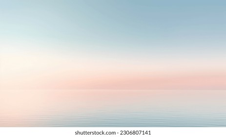 Clear blue sky sunset with glowing orange teal color horizon on calm ocean seascape background. Picturesque - Powered by Shutterstock