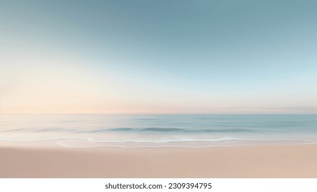 Clear blue sky sunset with glowing orange teal color horizon on calm ocean seascape background. Picturesque - Powered by Shutterstock