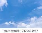 Clear Blue Sky with White Clouds