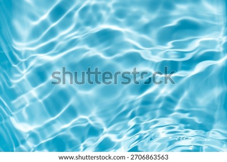 Clear blue water texture with splashes, modern abstract nature background