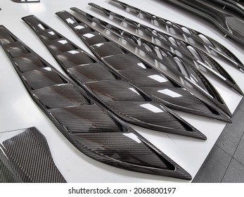 Clear Coated Glossy Carbon Fiber Parts