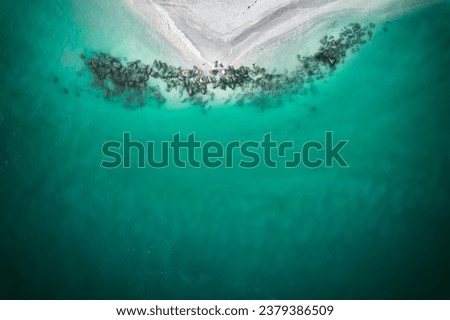 Image, Stock Photo Aerial Drone View Of Concrete Pier On Turquoise Water At The Black Sea