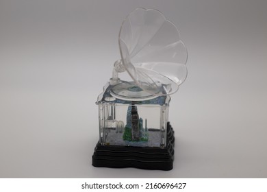 Clear Glass Music Box,Include Clipping Path.