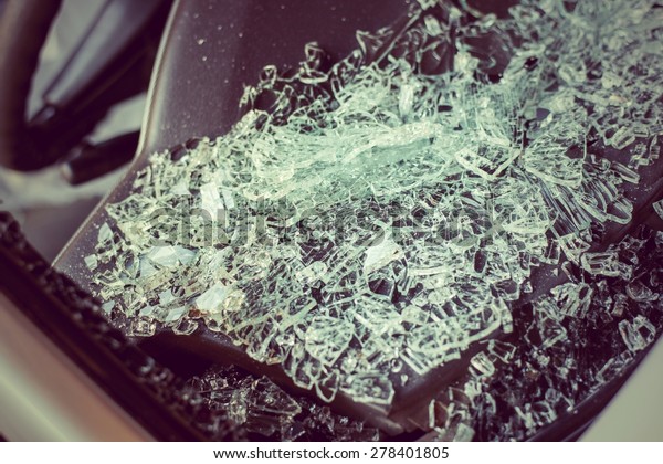 It is
clear glass repair or auto accident on the
road.