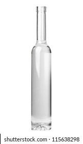 Clear Glass Wine Bottle Isolated On White