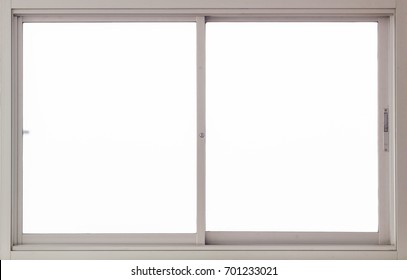 Clear Interior Stainless Steel Window Background, Isolated Closed Glass Panes View For Design