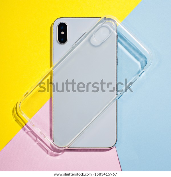 Download Clear Iphone Case Mock Smart Phone Stock Photo Edit Now 1583415967